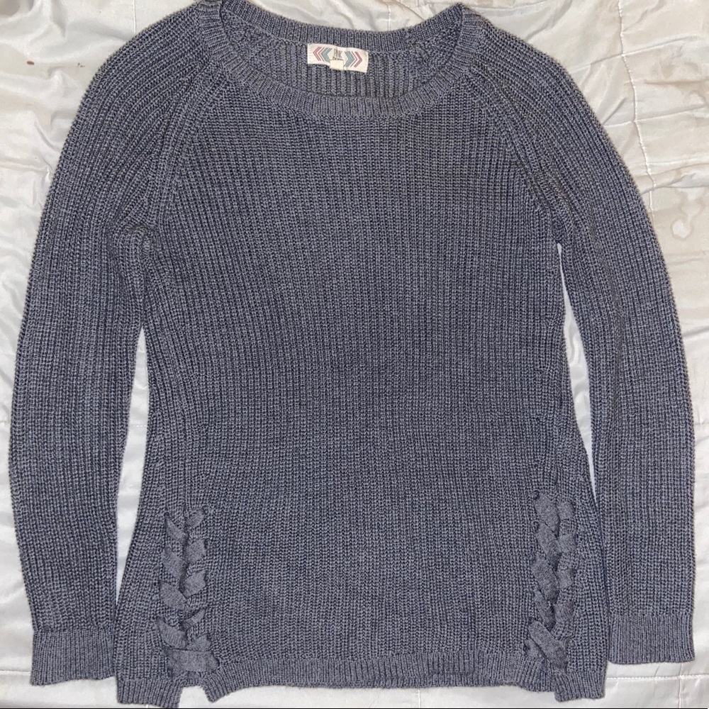 Grey knitted sweater